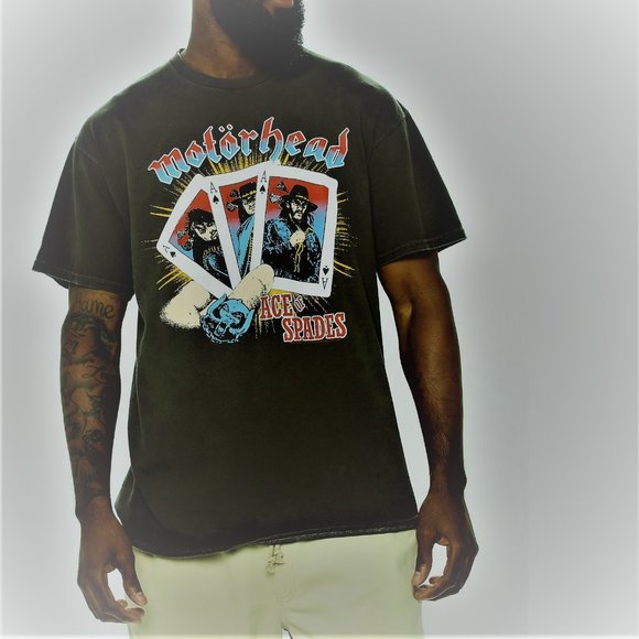 Motorhead Ace Of Spades metal rock Official Acid Wash T-Shirt S fits M NWT - Picture 1 of 4
